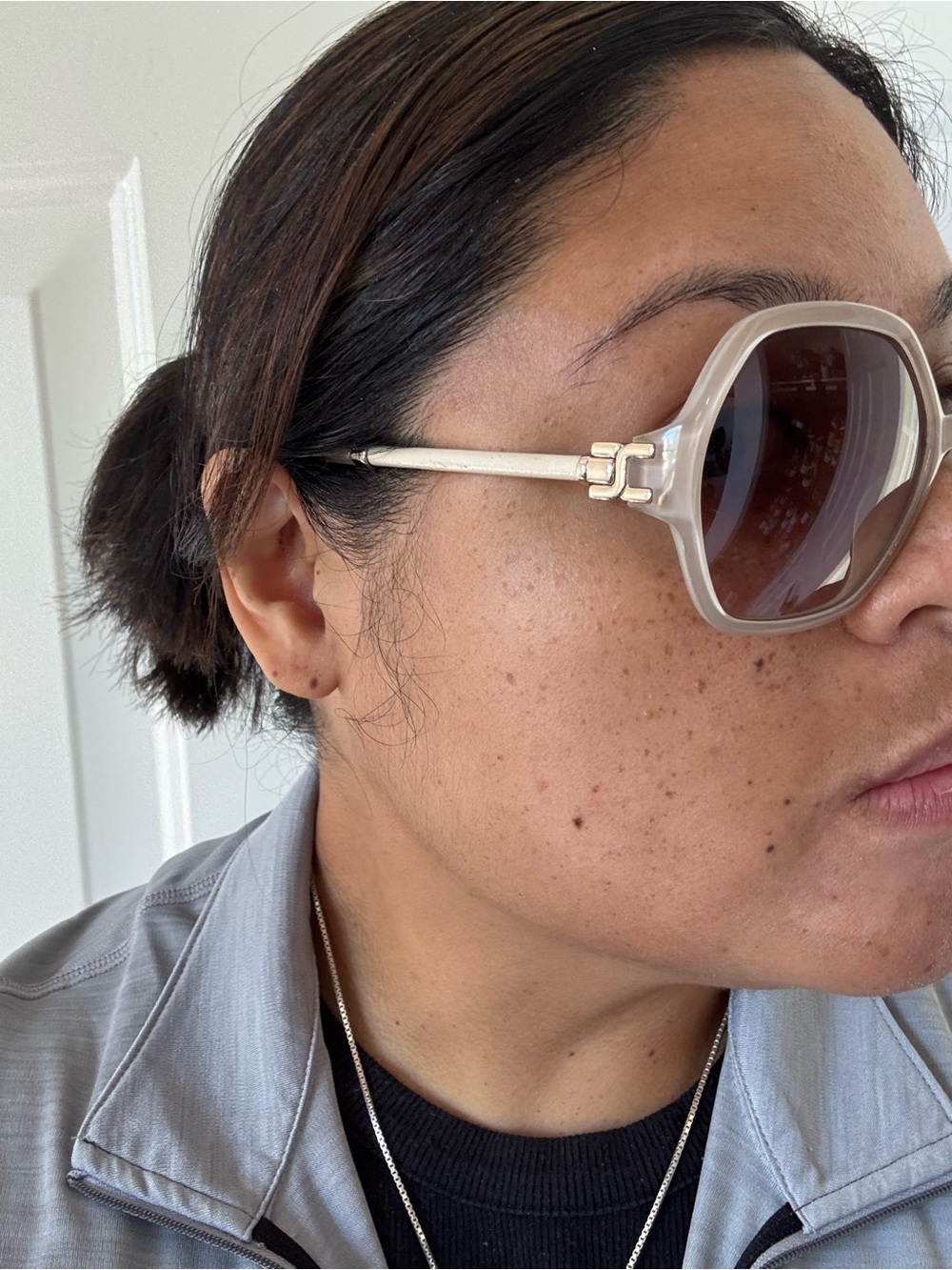 Chloé CE638SL Hexagonal Oversized Sunglasses | Cream Ivory Acetate | Style 905 - Picture 8 of 15